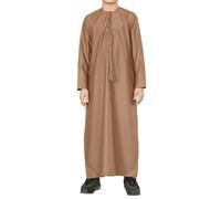 Thobez TT-001 - Boy's Emirati Thobe Islamic Clothing String Tassel - Bronze - 36
