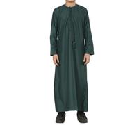 Thobez TT-001 - Boy's Emirati Thobe Islamic Clothing String Tassel - Olive - 42