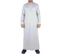 Thobez TT-002 - Men's Satin Emirati Thobe Islamic Clothing - Cream - 58 - Regular