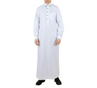 Thobez TT-004 - Men's Saudi Emirati Thobe Classic Shirt Collar - 52 - White