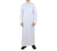 Thobez TT-004 - Men's Saudi Emirati Thobe Classic Shirt Collar - 60 - White