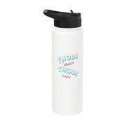 Thodi Crazy Thodi Lazy Indian Desi Hindi Funny Men Women Stainless Steel Insulated Water Bottle