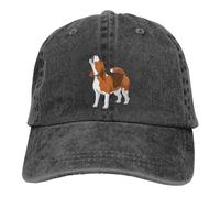 THOEWONG Washed Plain Baseball Cap, Retro Adjustable Dad Hats Gift for Men/Women, Prideful Beagle, One Size