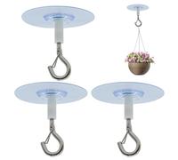 Tholire 3 PCS Adhesive Ceiling Hooks | Heavy-Duty Self-Adhesive| No-Drill Installation | Strong Wall Hooks for Hanging Decorations, Plants, Lights | Reusable, Waterproof, and Damage-Free