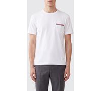 THOM BROWNE 4-Bar Cotton T-Shirt with Patch Pocket - Size: 2 - male
