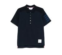 Thom Browne 4-Bar stripe cotton polo shirt - Blue 0-1-2-3-4-5