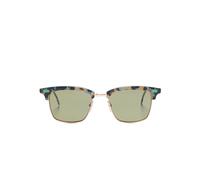 Thom Browne Eyewear acetate and titanium rectangular sunglasses - Black 52