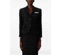 Thom Browne frayed ribbon tweed blazer - Black 36-40-44