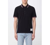 THOM BROWNE Short-Sleeve Cotton Polo Shirt with Contrast Trims - Size: 3 - male