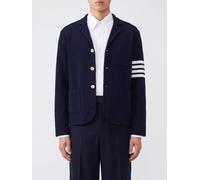 THOM BROWNE Single-Breasted Wool Blazer with Iconic 4-Bar Sleeve Motif - Size: 5 - male
