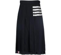 Thom Browne stripe-print pleated skirt - Blue 36