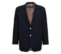 Thom Browne striped seersucker blazer - Blue 0-1-3