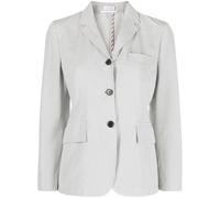 Thom Browne striped seersucker single-breasted blazer - Grey 44