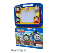 Thomas All Engines Go Read & Doodle - Learning resources for kids, a magnetic drawing pad, an easy-to-use pen, 22-page board book for reading and drawing