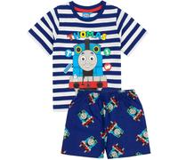 Thomas and Friends Boys Blue Thomas All-Over Print Short Sleeve Short Leg Pyjama Set - 4-5 Years