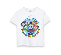 Thomas and Friends Boys White Geared up for Fun Short Sleeved T-Shirt - 5-6 Years