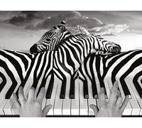 Thomas Barbey Piano Peace 60x80cm Canvas Print, Multi-Colour