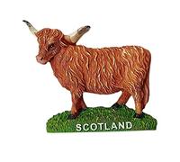 Thomas Benacci Highland Cattle Fridge Magnet - Scottish Longhorn Cow / Scotland Souvenir / for Visitors and Hosts of Edinburgh, Stirling, Fort William, The Hebrides