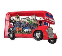 Thomas Benacci Scotland Bus Fridge Magnet - Edinburgh Castle / Scottish Piper Thistle Forth Bridge Highland Cattle Sheep National Wallace Monument Stirling West White Terrier Souvenir Multicolor