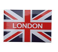 Thomas Benacci Union Jack London Metal Tin Fridge Magnet - British Flag Red White and Blue Souvenir from England UK