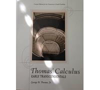 Thomas' Calculus Early Transcendentals Custom Edit