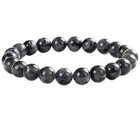 Thomas Calvi StonesnStars Natural Stone Healing Gemstone Bracelet for Women and Men Stretchable 8mm Beads Ideal for Gifts (Black Labradorite)