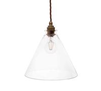 Thomas Clear Glass Pendant Light - Old English Brass - Se Home