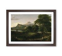 Thomas Cole Arcadian Framed Print | A2 Walnut Framed Wall Art | Ready to Hang | Modern Nature Picture | Living Room Bedroom Lounge Office