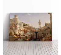 Thomas Cole Course of Empire Canvas Print | Gallery Wrapped 30mm Frame Wall Art | 24x16 inches | Ready to Hang | Modern Picture | Living Room Bedroom Lounge Office