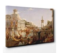 Thomas Cole Course of Empire Canvas Print | Gallery Wrapped 30mm Frame Wall Art | 30x20 inches | Ready to Hang | Modern Picture | Living Room Bedroom Lounge Office