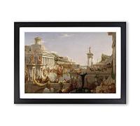 Thomas Cole Course of Empire Framed Print | A2 Black Framed Wall Art | Ready to Hang | Modern Nature Picture | Living Room Bedroom Lounge Office