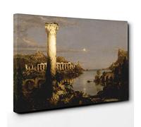 Thomas Cole Desolation Canvas Print | Gallery Wrapped 30mm Frame Wall Art | 30x20 inches | Ready to Hang | Modern Picture | Living Room Bedroom Lounge Office