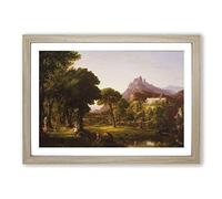 Thomas Cole Dream of Arcadia Framed Print | A2 Oak Framed Wall Art | Ready to Hang | Modern Nature Picture | Living Room Bedroom Lounge Office