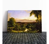 Thomas Cole Early Autumn View of Catskill Canvas Print | Gallery Wrapped 30mm Frame Wall Art | 30x20 inches | Ready to Hang | Modern Landscape Picture | Living Room Bedroom Lounge Office