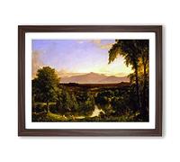 Thomas Cole Early Autumn View of Catskill Classic Painting Framed Print | A2 Walnut Framed Wall Art | Ready to Hang | Classic Landscape Picture | Living Room Bedroom Lounge Office