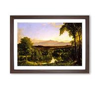 Thomas Cole Early Autumn View of Catskill Framed Print | A2 Walnut Framed Wall Art | Ready to Hang | Modern Landscape Picture | Living Room Bedroom Lounge Office