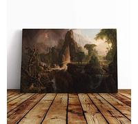 Thomas Cole Expulsion from The Garden of Eden Canvas Print | Gallery Wrapped 30mm Frame Wall Art | 20x14 inches | Ready to Hang | Modern Floral Picture | Living Room Bedroom Lounge Office