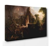 Thomas Cole Expulsion from The Garden of Eden Canvas Print | Gallery Wrapped 30mm Frame Wall Art | 30x20 inches | Ready to Hang | Modern Floral Picture | Living Room Bedroom Lounge Office