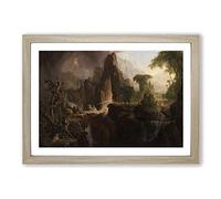 Thomas Cole Expulsion from The Garden of Eden Framed Print | A2 Oak Framed Wall Art | Ready to Hang | Modern Floral Picture | Living Room Bedroom Lounge Office