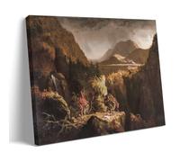 Thomas Cole Landscape with Figures - A Scene from The Last of The Mohicans Giclee Paper Poster Bright Clear Reproduction Decorative Painting Canvas Wall Art Living Rooms Bedroom Painting Frame 20x30in