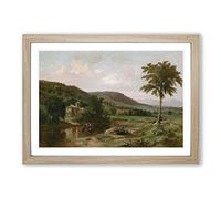 Thomas Cole Summer Idyll Framed Print | A2 Oak Framed Wall Art | Ready to Hang | Modern Landscape Picture | Living Room Bedroom Lounge Office