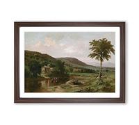 Thomas Cole Summer Idyll Framed Print | A2 Walnut Framed Wall Art | Ready to Hang | Modern Landscape Picture | Living Room Bedroom Lounge Office