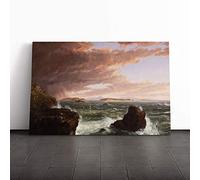 Thomas Cole Views Across Frenchmans Bay Canvas Print | Gallery Wrapped 30mm Frame Wall Art | 30x20 inches | Ready to Hang | Modern Picture | Living Room Bedroom Lounge Office