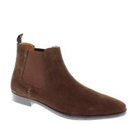 Thomas Crick Addison Men's Leather Formal Chelsea Boots - Brown Suede - 12 UK