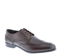 Thomas Crick Banks Men's Leather Brogue Shoes - Brown - 7 UK