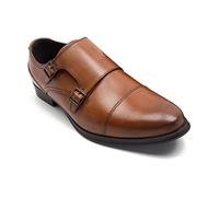 Thomas Crick Men's Boycie Double Monk Strap Formal Shoes Tan
