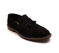 Thomas Crick 'Clinton' Men's Leather Tassel Formal Loafer Shoes Black