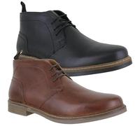 Thomas Crick Dallas Mens Classic Lace Up Chukka Ankle Boots - Black - UK 11 / EU 45