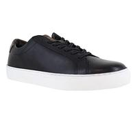Thomas Crick Evers Men’s Casual Low-Top Trainers | Comfortable Lace-Up Leather/Suede Sneakers for Everyday Walking Black