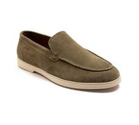 Thomas Crick 'Faldo' Men's Suede Leather Slip-on Casual Loafer Shoes Olive Green